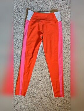 SAGE Collective Neon Colorblock High Rise Leggings Medium Activewear Yoga Pants